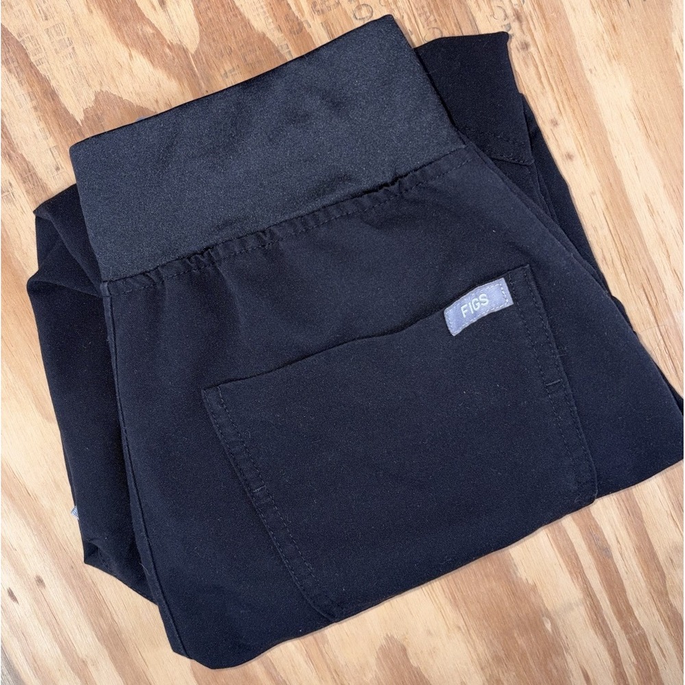 Figs Womens Small Zamora Jogger Cargo Scrub Pants Black